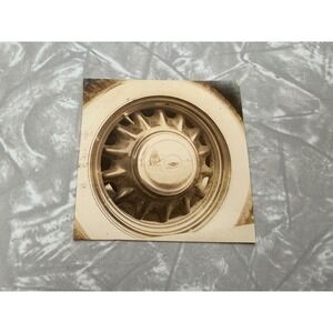 Vintage Chevrolet Hubcap Photo Black and White Classic Car Wheel Detail 733